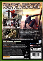Xbox 360 The Amazing Spider-Man Back CoverThumbnail